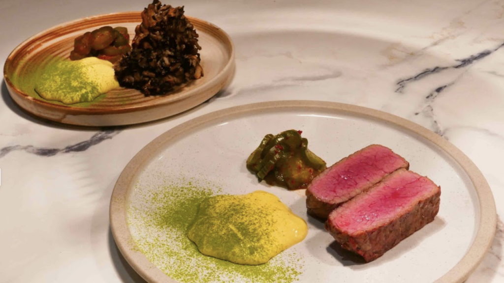 A few dishes from Fallen Feather restaurant